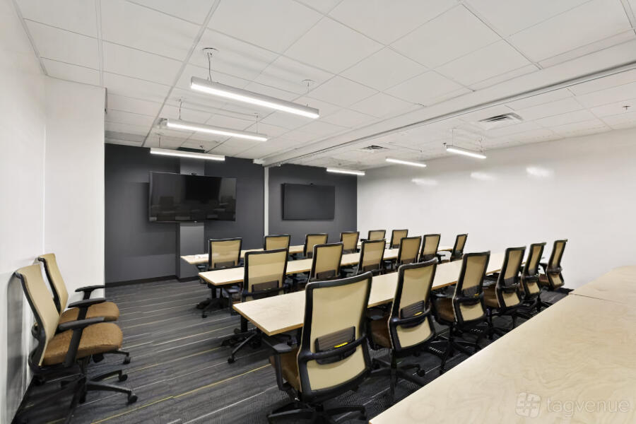 Modern 24Person Training Room at Venture X | Dallas by the Galleria in North Dallas, TX