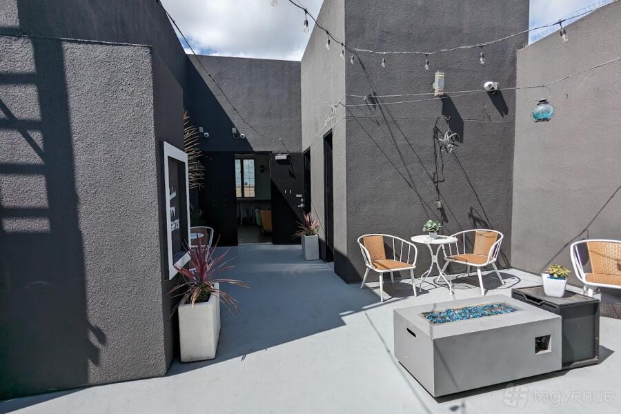 Patio at Key and Cleaver in Fairmont Village, San Diego, CA