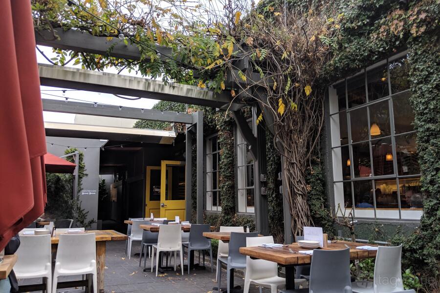 Half Patio at Pizzeria Delfina Palo Alto in Palo Alto, CA