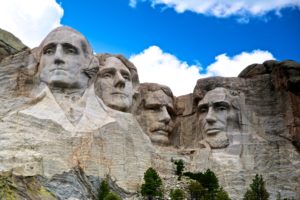 us presidents carved into rock face